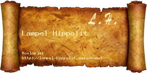 Lampel Hippolit névjegykártya